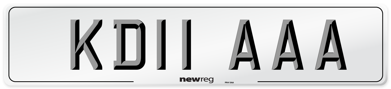 KD11 AAA Number Plate from New Reg